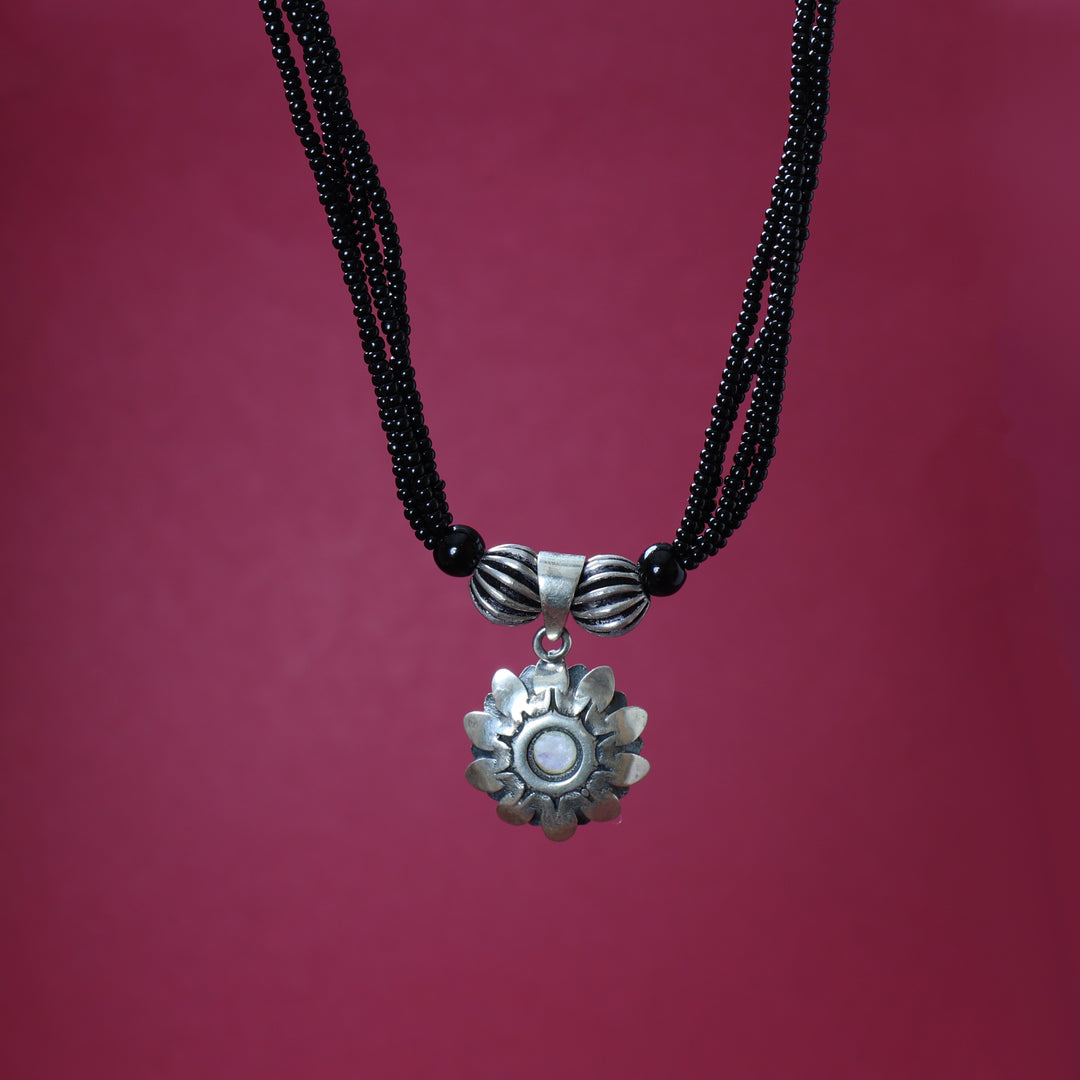 Collar con colgante de flor de plata 925 para mujer | Joyería de regalo