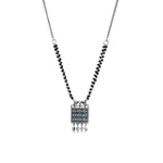 Load image into Gallery viewer, 925 Silver Black Bead Grid Pendant Necklace | Women&#39;s Jewelry
