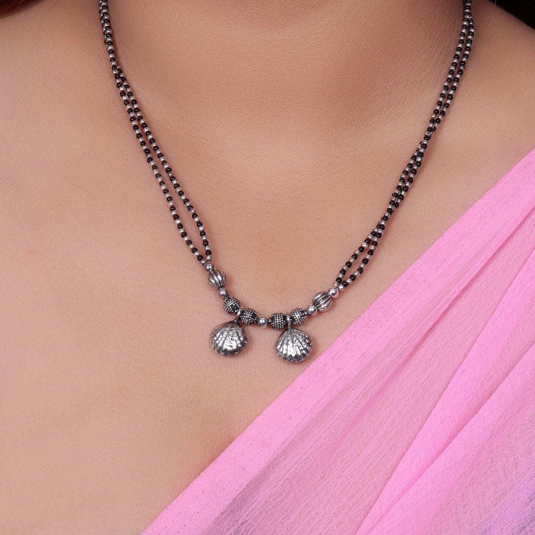 Silver Shell Pendant Necklace for Women | Unique Design