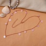 Load image into Gallery viewer, Rose gold plating Star &amp; Heart Charm Necklace | Dainty Chain for Women
