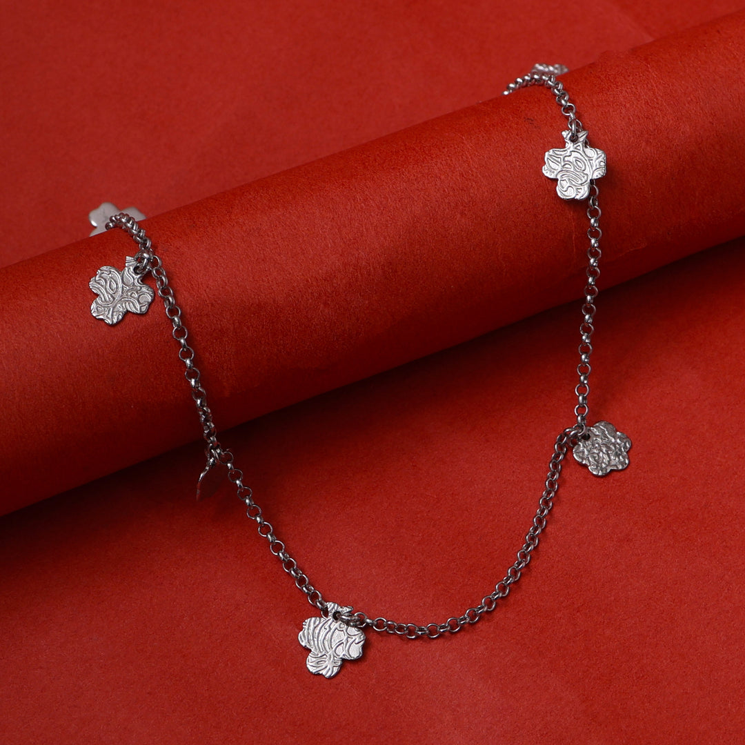 Collar con dije de flor de plata 925 para mujer | Regalo para uso diario