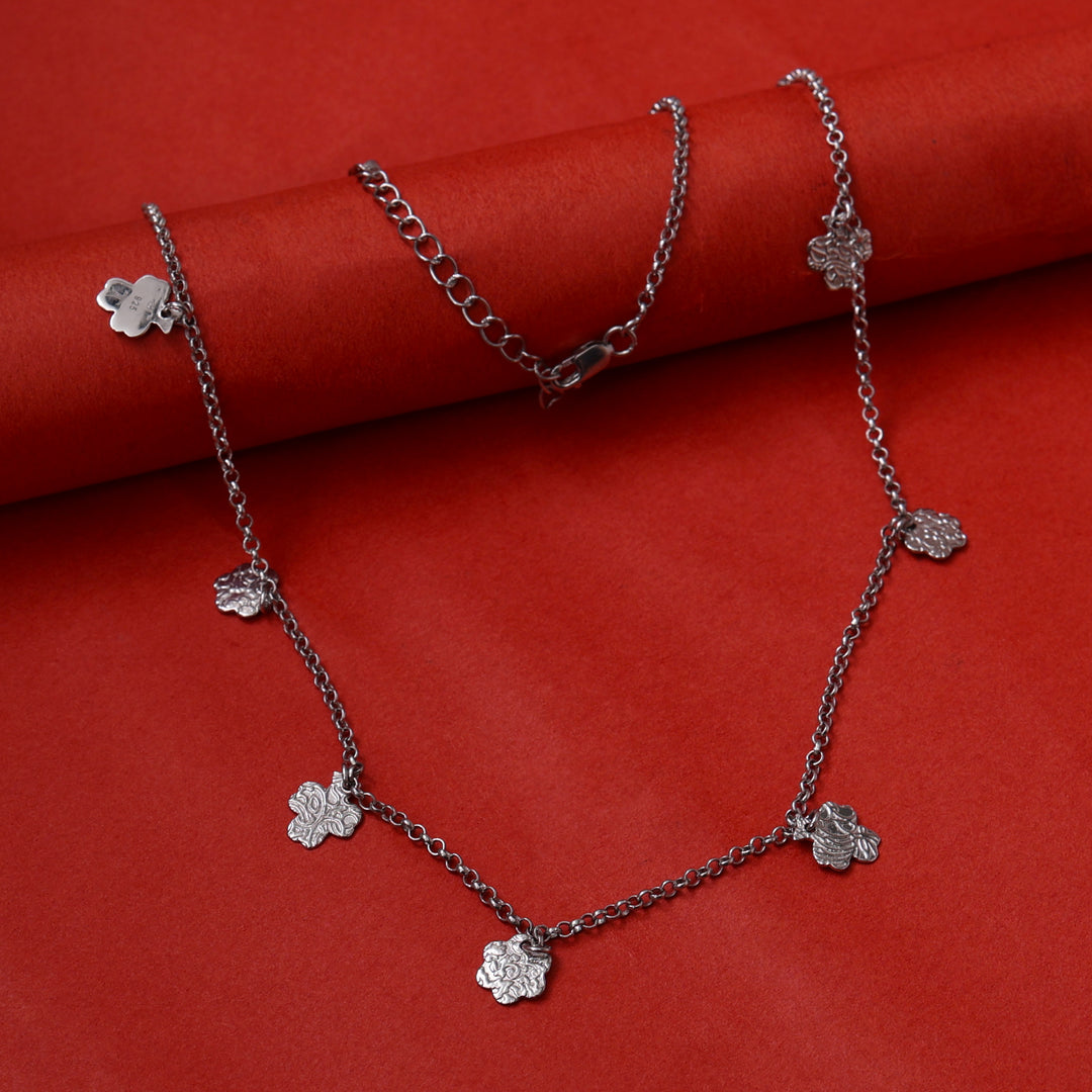 Collar con dije de flor de plata 925 para mujer | Regalo para uso diario