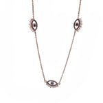 Load image into Gallery viewer, Rose Gold Evil Eye Jewelry Set | Necklace &amp; Bracelet | Protection

