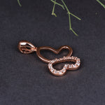 将图像加载到图库查看器中， Rose Gold Plated Butterfly Pendant Necklace with CZ Stones for Women
