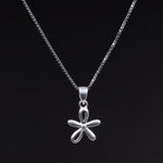 Load image into Gallery viewer, Sterling Silver Five Petal Flower Pendant Necklace for Women
