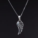 Load image into Gallery viewer, Sterling Silver Open Wing Pendant Necklace for Women Daily Wear
