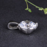 将图像加载到图库查看器中， Sterling Silver Marquise Cubic Zirconia Pendant Charm for Women
