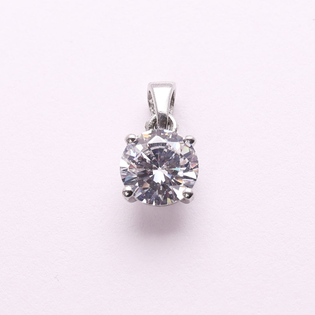 Sterling Silver Marquise Cubic Zirconia Pendant Charm for Women