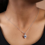 Load image into Gallery viewer, Sterling Silver Pear Cut Cubic Zirconia Solitaire Pendant for Women
