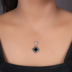 Load image into Gallery viewer, 925 Sterling Silver Black Onyx Pendant Necklace for Women
