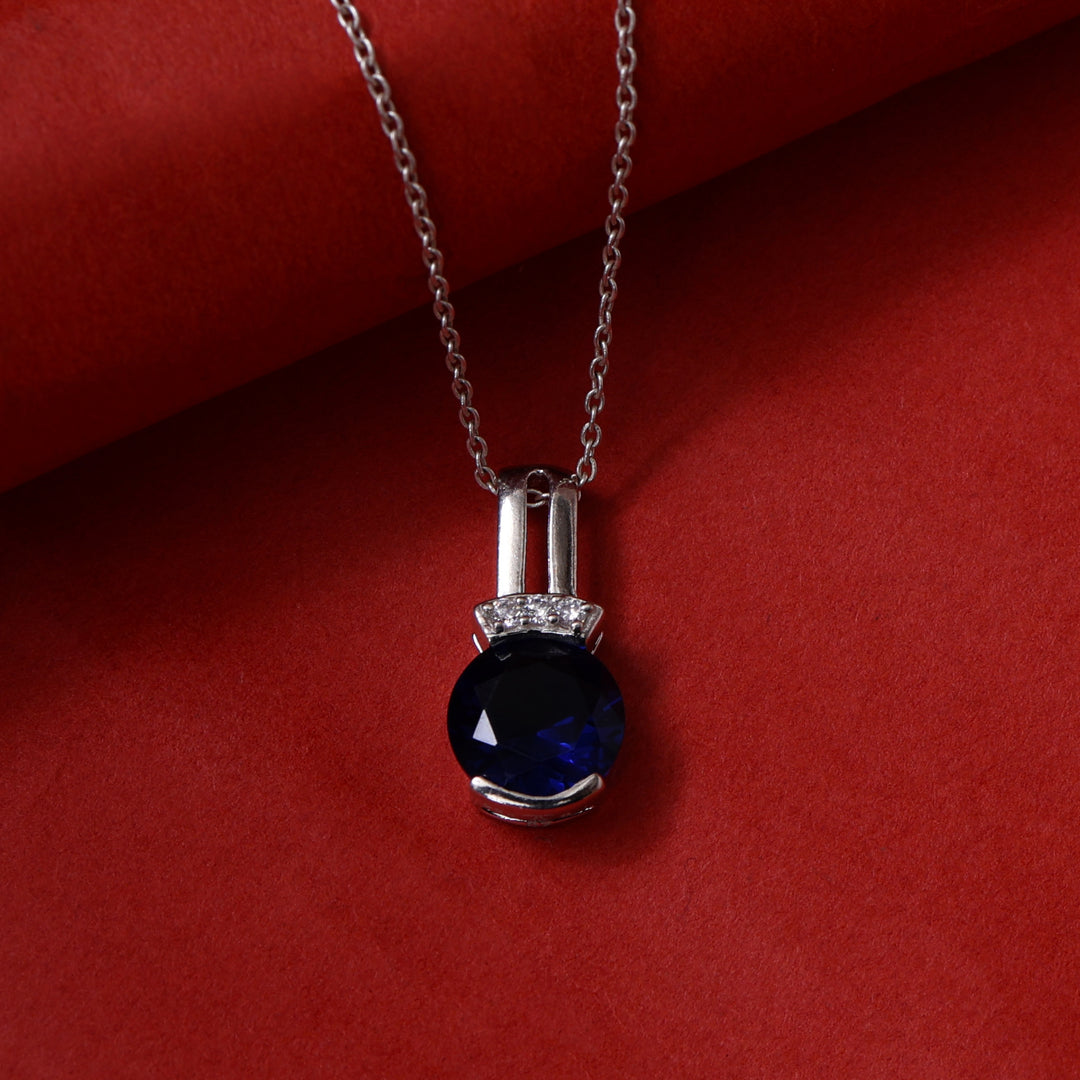 925 Silver Sapphire Pendant Necklace for Women | Gift Jewelry