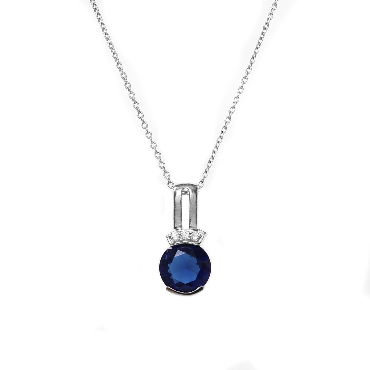 925 silver sapphire pendant necklace for women | gift jewelry