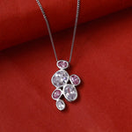 Load image into Gallery viewer, 925 Silver Pink &amp; White Gemstone Pendant Necklace for Women
