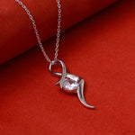 将图像加载到图库查看器中， 925纯银镶嵌立方氧化锆吊坠项链（女士款）| 礼物
