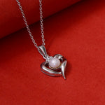 Load image into Gallery viewer, 925 Silver Pearl Heart Pendant Necklace | Women&#39;s Jewelry Gift
