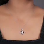 Load image into Gallery viewer, 925 Silver Pearl Heart Pendant Necklace | Women&#39;s Jewelry Gift
