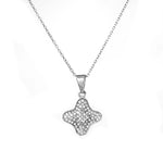 Load image into Gallery viewer, 925 Silver Cubic Zirconia Flower Pendant Necklace for Women
