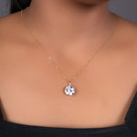 Load image into Gallery viewer, Collar solitario de oro con circonita cúbica para mujer | Regalo
