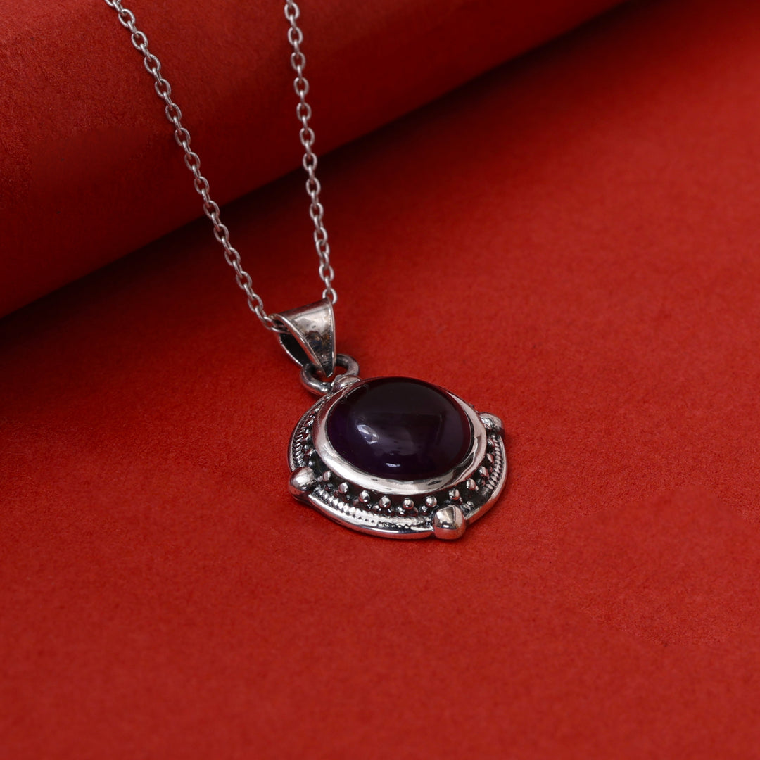 925 Silver Amethyst Pendant Necklace for Women | Gift Jewelry
