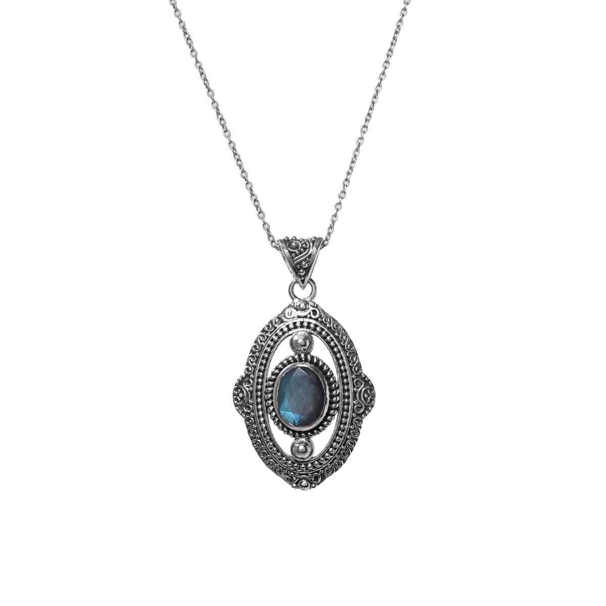 925 silver labradorite pendant necklace for women | gift jewelry