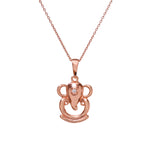 Load image into Gallery viewer, Rose gold plating Ganesh Pendant Necklace | Daily Wear for Women
