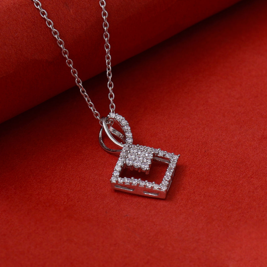 925纯银钻石吊坠项链（女士款）| 礼品首饰