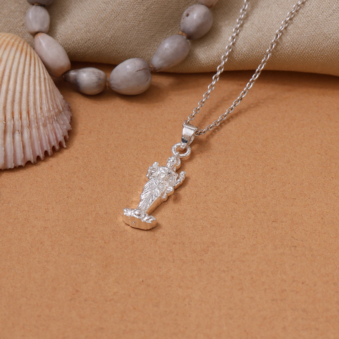 Silver Guanyin Pendant Necklace | Buddhist Jewelry for Women