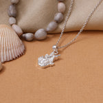 Load image into Gallery viewer, Handcrafted Silver Saraswati Veena Pendant – Traditional Temple Jewelry
