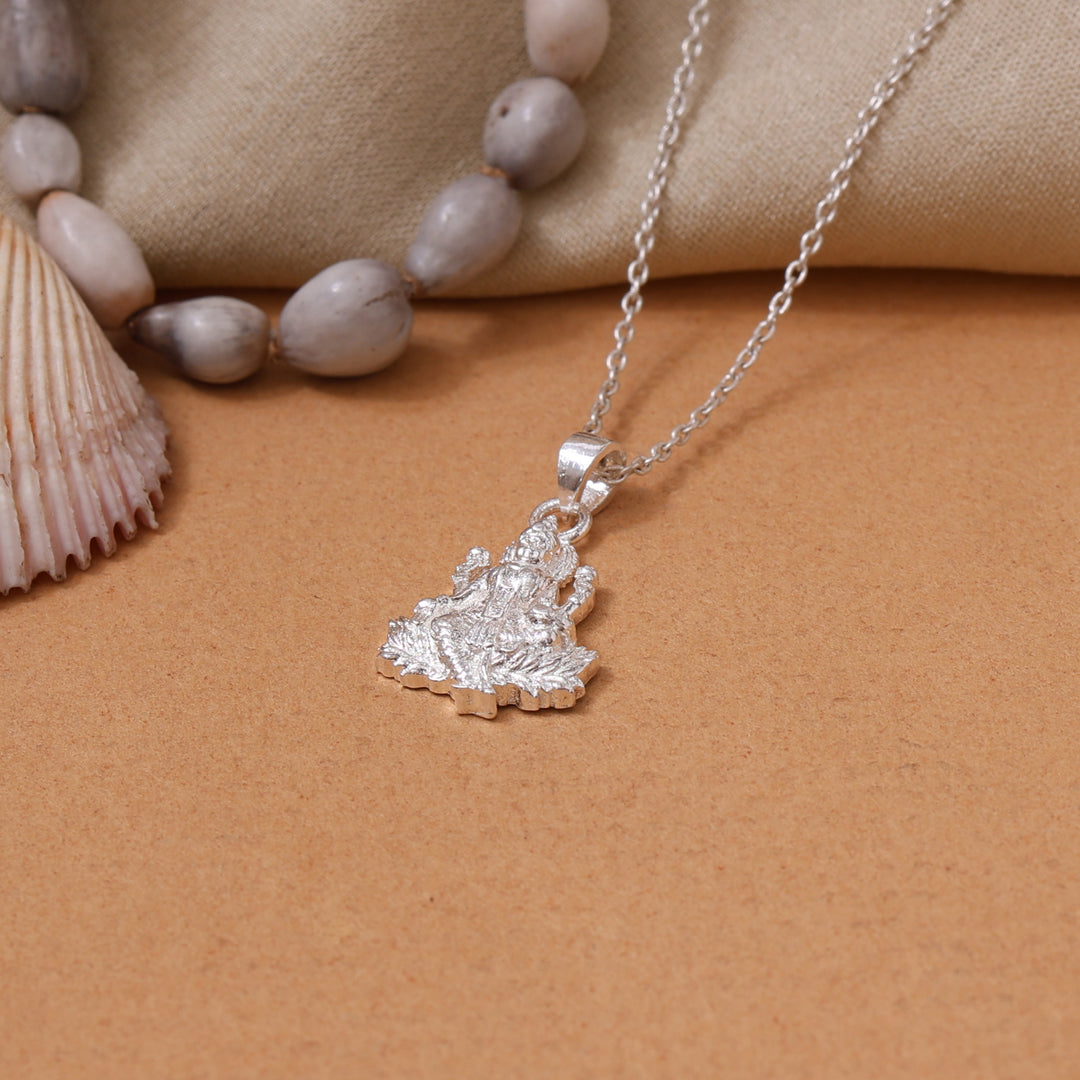 925 Silver Goddess Lakshmi Pendant Necklace for Women