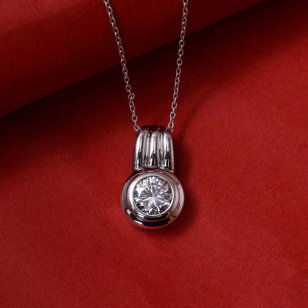 925 silver diamond pendant necklace for women | gift jewelry