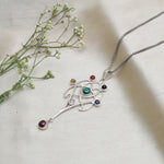 Load image into Gallery viewer, 925 Sterling Silver Celtic Pendant Necklace with 7 Chakra Gemstones
