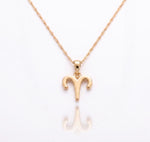 Load image into Gallery viewer, Gold Plated 925 Silver Aries Zodiac Necklace | Astrology Pendant
