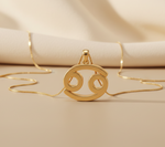 Load image into Gallery viewer, Cancer Zodiac Sign Necklace Gold Plated 925 Silver Astrology Jewelry
