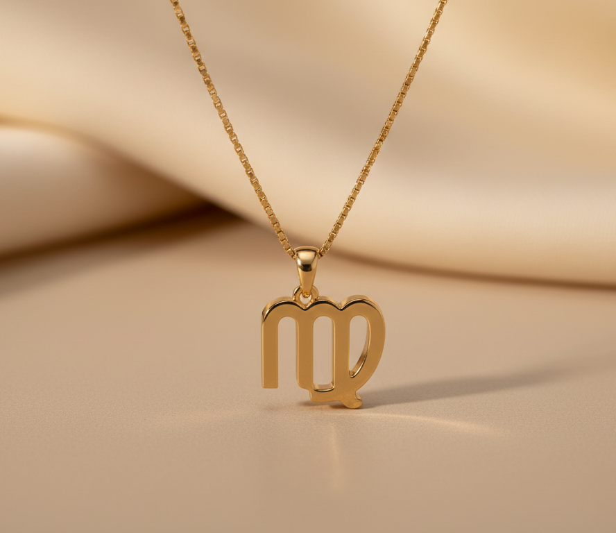 Virgo Zodiac Necklace Gold Plated 925 Silver Astrology Pendant Gift