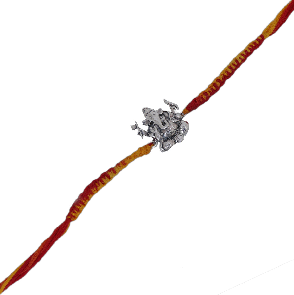 925 sterling silver ganesha rakhi bracelet for brother