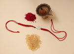 Load image into Gallery viewer, Lotus Flower 925 Silver Rakhi for Brother with Red Thread
