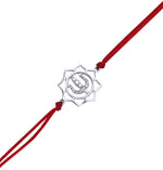 将图像加载到图库查看器中， Shiva Trishul CZ Rakhi in 925 Sterling Silver for Brother
