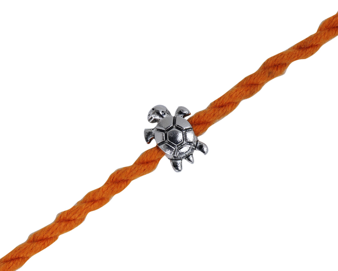 925 Sterling Silver Turtle Rakhi for Brother | Raksha Bandhan Gift