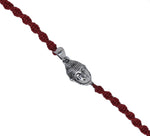 Load image into Gallery viewer, Buddha Head 925 Silver Rakhi for Brother on Red Thread
