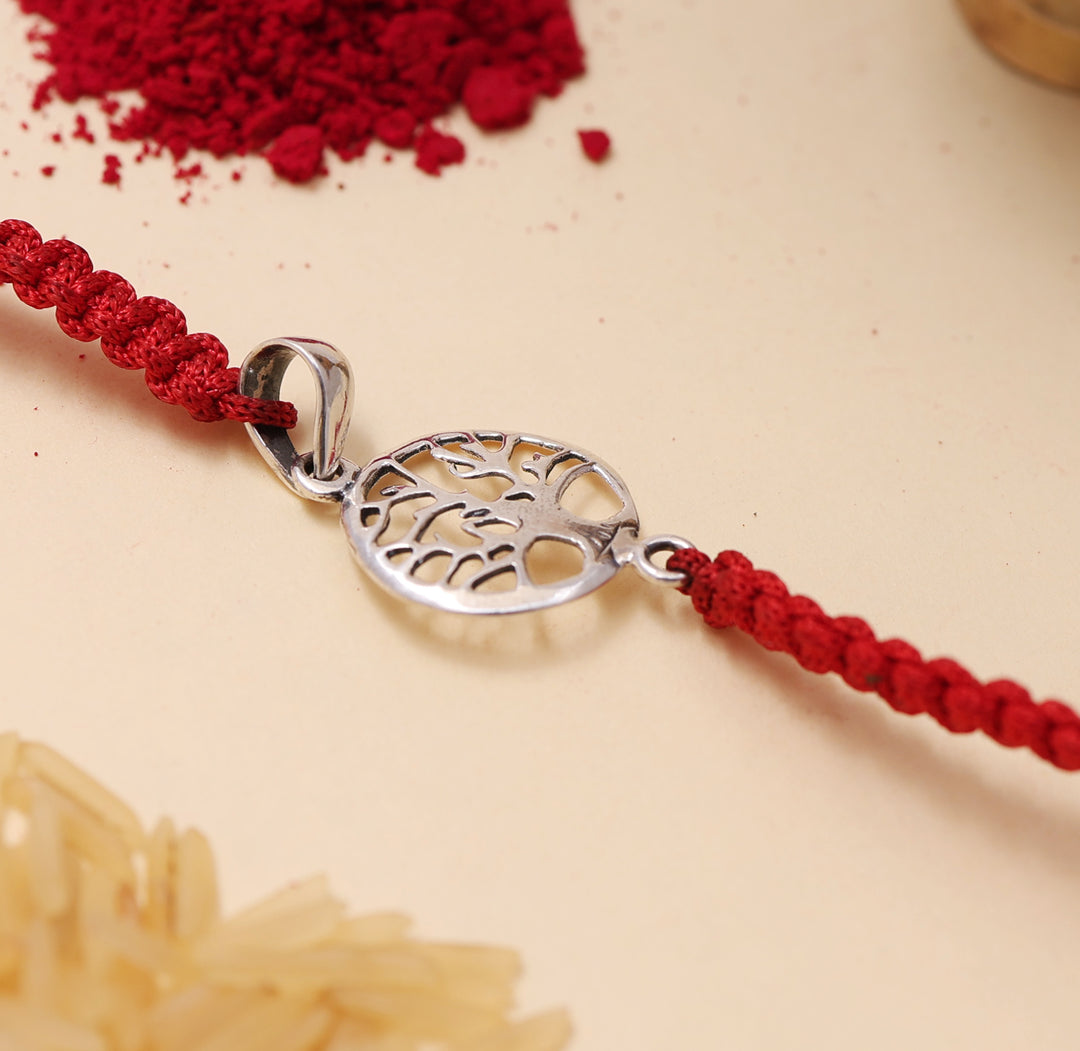 Sterling Silver Tree of Life Rakhi for Brother | Raksha Bandhan Gift
