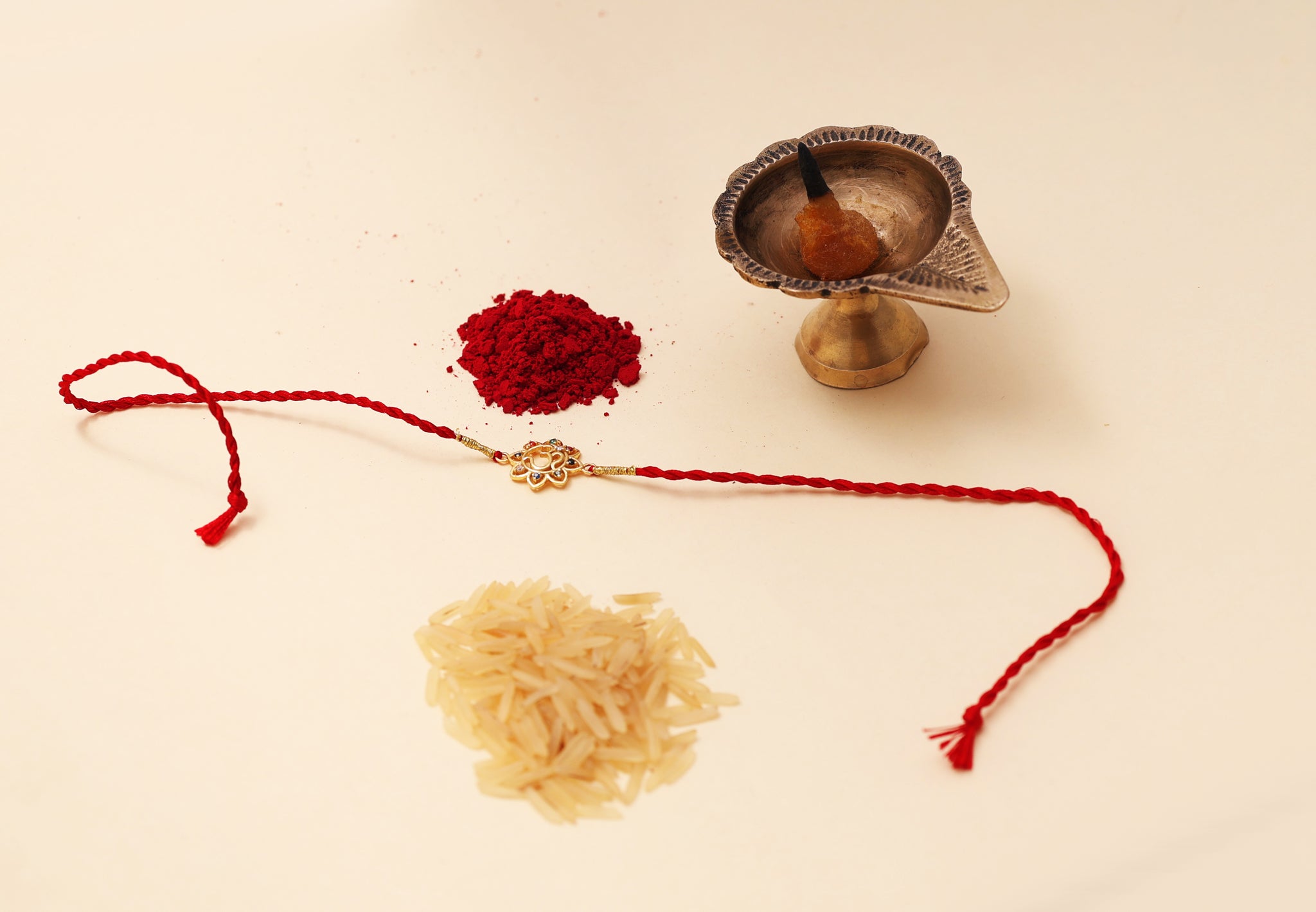 Gold-Plated 925 Silver Om CZ Rakhi for Brother | Raksha Bandhan