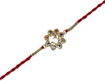 Load image into Gallery viewer, Gold-Plated 925 Silver Om CZ Rakhi for Brother | Raksha Bandhan
