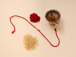 Load image into Gallery viewer, Shiva Trishul Om 925 Silver CZ Rakhi for Brother, Gold-Plated
