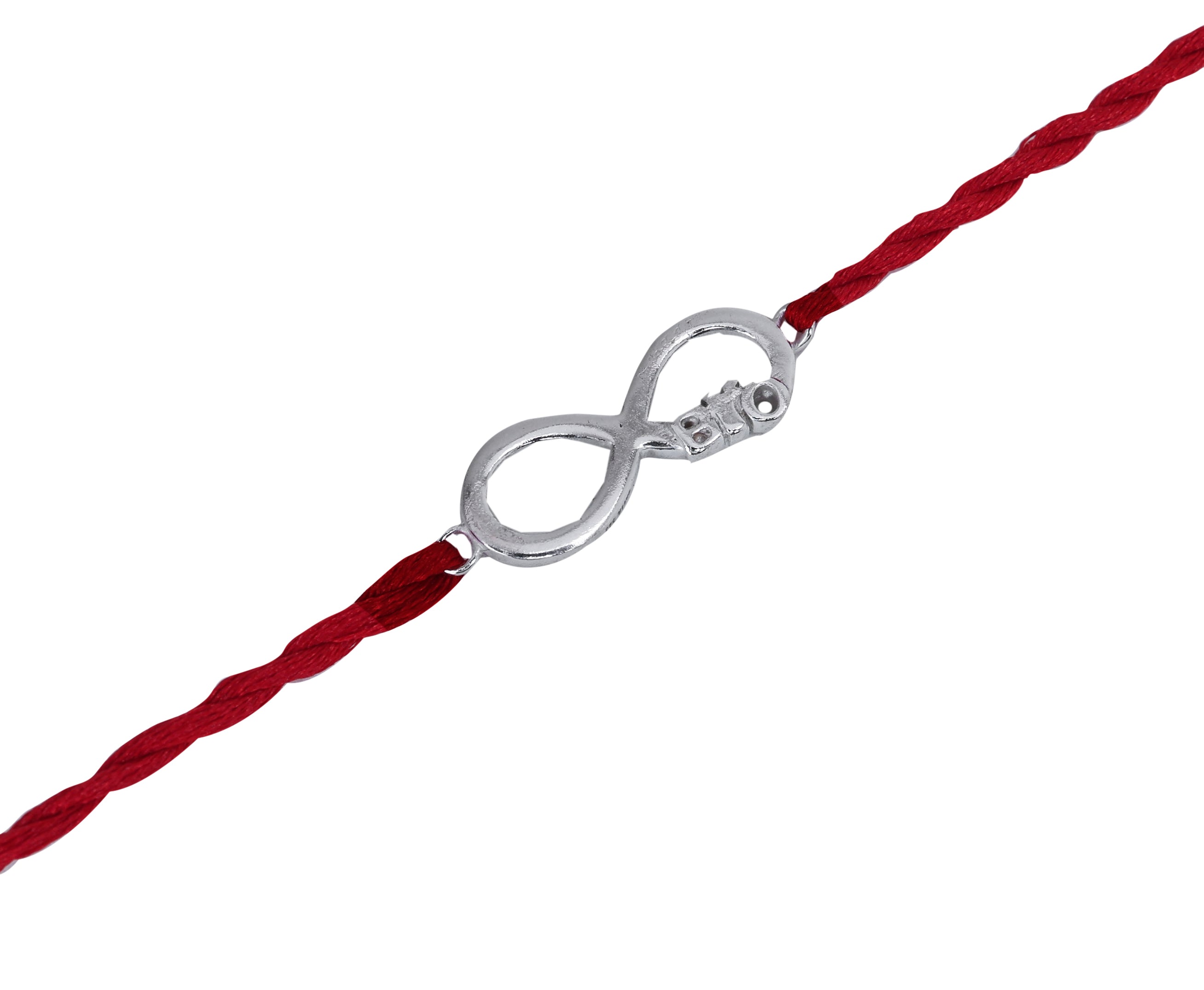 Infinity BRO 925 Sterling Silver Rakhi with CZ for Brother