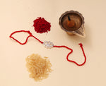 将图像加载到图库查看器中， Lotus Rakhi in 925 Sterling Silver | Bracelet for Raksha Bandhan
