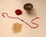 将图像加载到图库查看器中， Evil Eye Rakhi for Brother in 925 Sterling Silver | Red Thread
