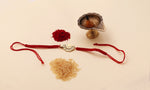 将图像加载到图库查看器中， Ganesha 925 Sterling Silver Rakhi Bracelet for Raksha Bandhan Gift
