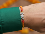 将图像加载到图库查看器中， 925 Silver Infinity Charm Rakhi for Brother | Raksha Bandhan Gift
