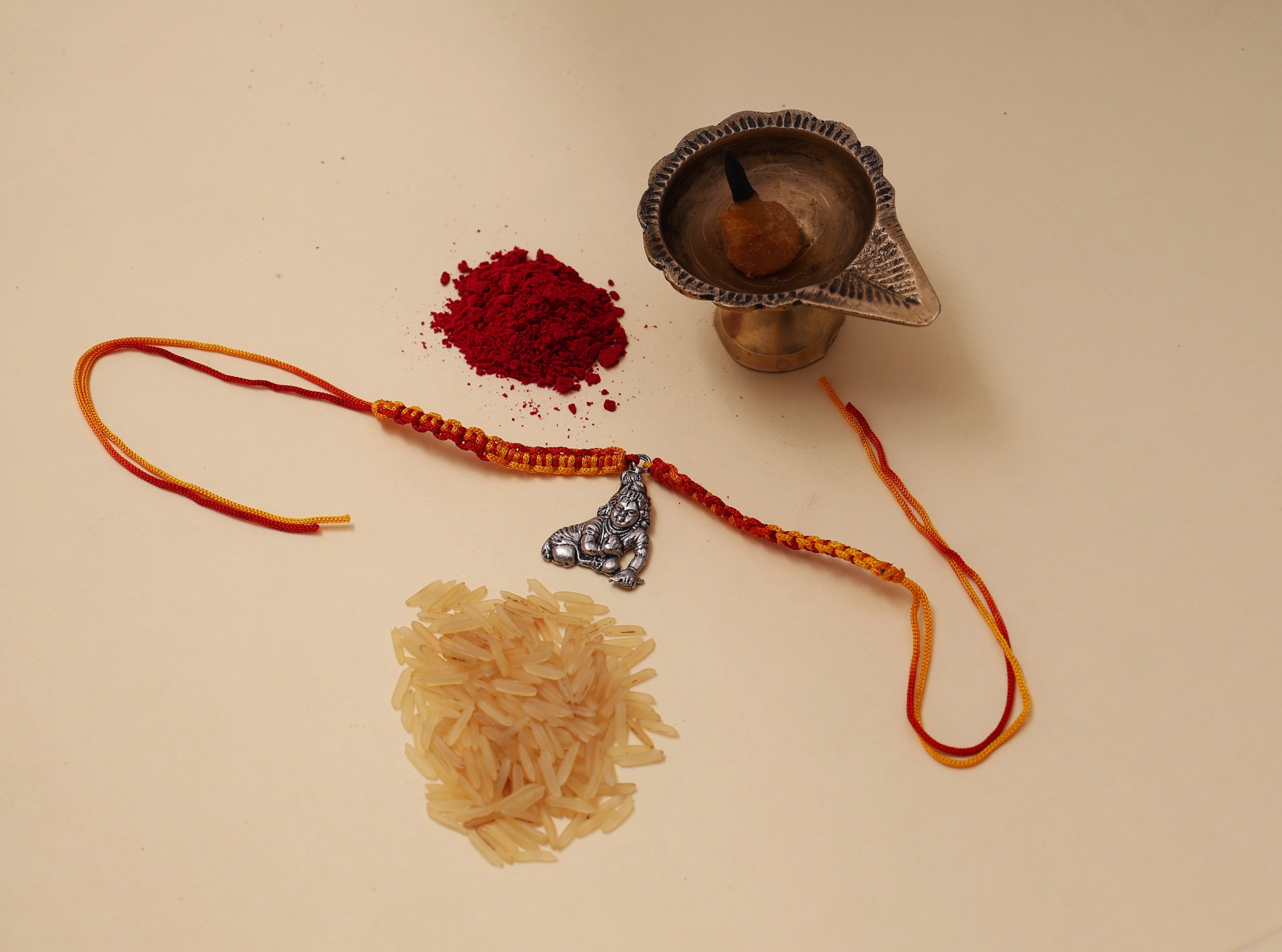 925 Sterling Silver Hanuman Rakhi for Brother | Raksha Bandhan Gift
