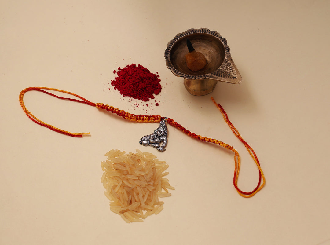 925 Sterling Silver Hanuman Rakhi for Brother | Raksha Bandhan Gift